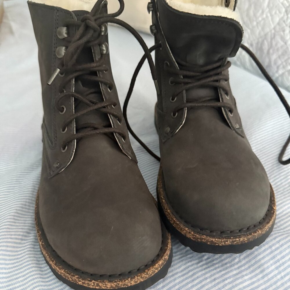 Birkenstock fleece lined, Charcoal Gray  Boots, size 37, US size 7